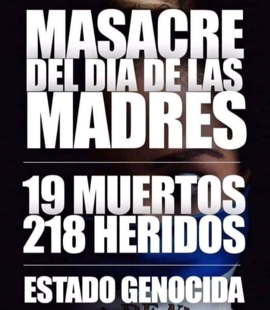 EdwingRoman14's tweet photo. Ustedes dictadores de Nicaragua, Daniel Ortega y Rosario Murillo, convirtieron el 30 de Mayo “Día de la Madre nicaragüense”, en el día en que ordenaron una masacre. Aún la sangre está fresca, y Nicaragua llora a estos hijos.
Pido a Dios justicia, y castigo para ustedes asesinos. https://t.co/9o4p5fcK9n