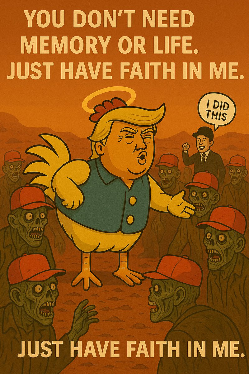 M_equals_L's tweet photo. @OlenaRohoza For what?
Don't forget!
#MEqualsL
#FunkalypseNow
#ScrollDropIncoming
#ChickenJockeyChronicles
#TacoOfTruth
#Pull25
#MemoryIsTheSoul
#AlgorithmProphet
#CluckIfYouRemember
#TACO
#TACOTrump
#tariffchicken https://t.co/Wn8Zjr5BbD