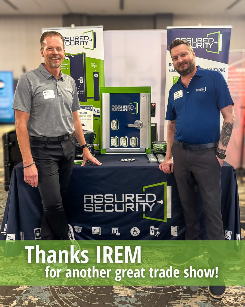 BLMSecurity's tweet image. Thank you to all who stopped by our booth at the 2025 IREM Trade Show. We had some really good conversations and look forward to seeing you next time!
-
#assuredsecuritymn #onestopshop #peaceofmind #iremtradeshow #irem #networkingevent #securitysolutions #doorsecurity