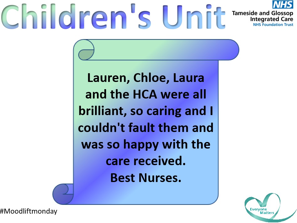 The Patient Experience Team (@tgicftptexp) on Twitter photo We are posting some beautiful feedback received from patients. We hope this puts a smile on your face. #Moodliftmonday
<a href="/SusieR1/">Sue๐</a> <a href="/jacqui_burrow/">Jacqui Burrow</a> <a href="/VickT75/">Victoria Thorne</a> <a href="/RNCamilleP/">Camille P.</a> <a href="/HuytonKellie/">Kellie Huyton</a> <a href="/paulagarlick3/">paula garlick</a> <a href="/KT_TICFT/">Kerry Taylor</a> <a href="/ClaireSharples4/">Claire Sharples</a> <a href="/UC_tgicft/">UrgentCare_TGICFT</a> <a href="/yin_yan1/">Anya๐๐๐ค</a> <a href="/SGicft/">Children's Unit T&GICFT</a> <a href="/emmaloufrain/">Emma Frain ๐ RN DN QN</a> <a href="/jeanette_dowd/">Jeanette Dowd</a> We are posting some beautiful feedback received from patients. We hope this puts a smile on your face. #Moodliftmonday
<a href="/SusieR1/">Sue๐</a> <a href="/jacqui_burrow/">Jacqui Burrow</a> <a href="/VickT75/">Victoria Thorne</a> <a href="/RNCamilleP/">Camille P.</a> <a href="/HuytonKellie/">Kellie Huyton</a> <a href="/paulagarlick3/">paula garlick</a> <a href="/KT_TICFT/">Kerry Taylor</a> <a href="/ClaireSharples4/">Claire Sharples</a> <a href="/UC_tgicft/">UrgentCare_TGICFT</a> <a href="/yin_yan1/">Anya๐๐๐ค</a> <a href="/SGicft/">Children's Unit T&GICFT</a> <a href="/emmaloufrain/">Emma Frain ๐ RN DN QN</a> <a href="/jeanette_dowd/">Jeanette Dowd</a>