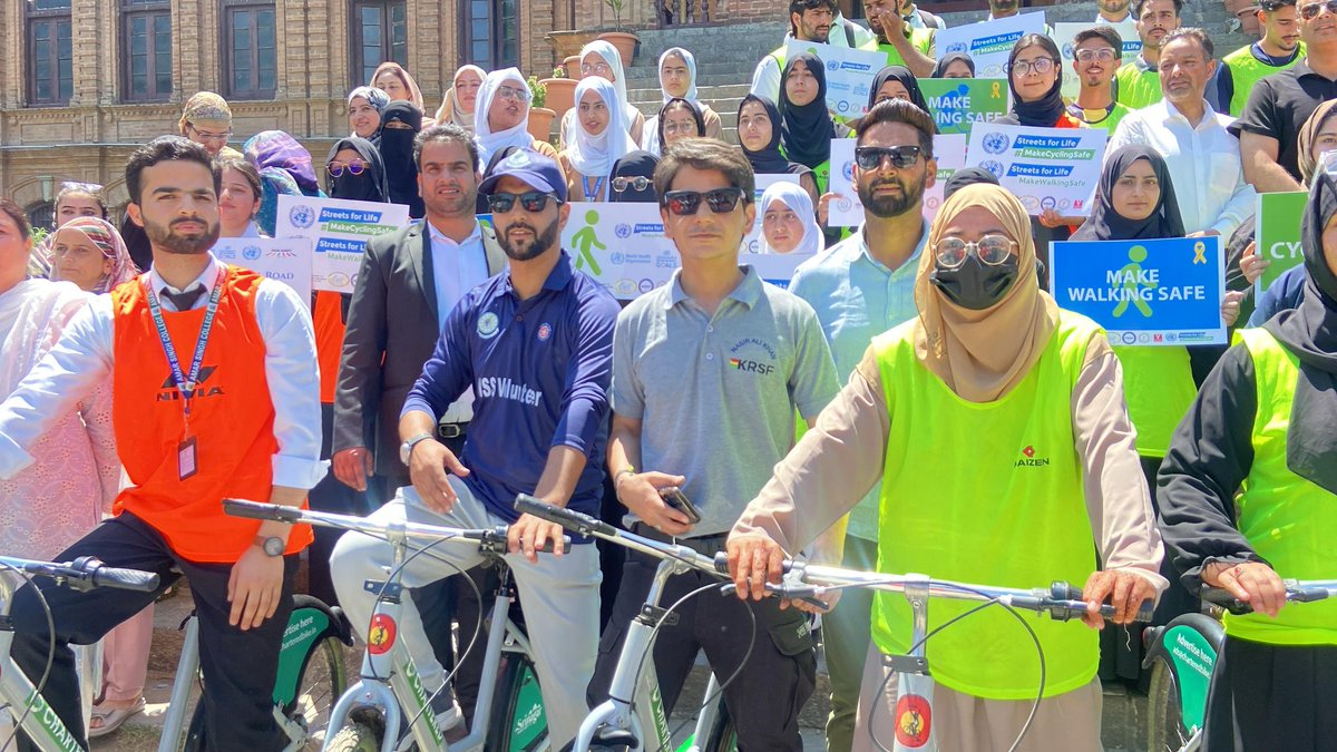 8th UN Global Road Safety Week 2025 Organized By <a href="/krsf_org/">Kashmir Road Safety Foundation</a> in Collaboration with Director Colleges Kashmir and RTO Kashmir at Amar Singh College Srinagar #MakeWalkingSafe #MakeCyclingSafe #MissionSaveLives #SaferRoads #SaferKashmir #SlowDown #RoadSafetyMatters