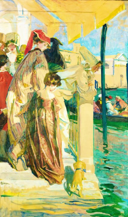 Art of the Day: "Carnival in Venice, Lucien Simon". Buy at: ArtPal.com/artcollectionl…