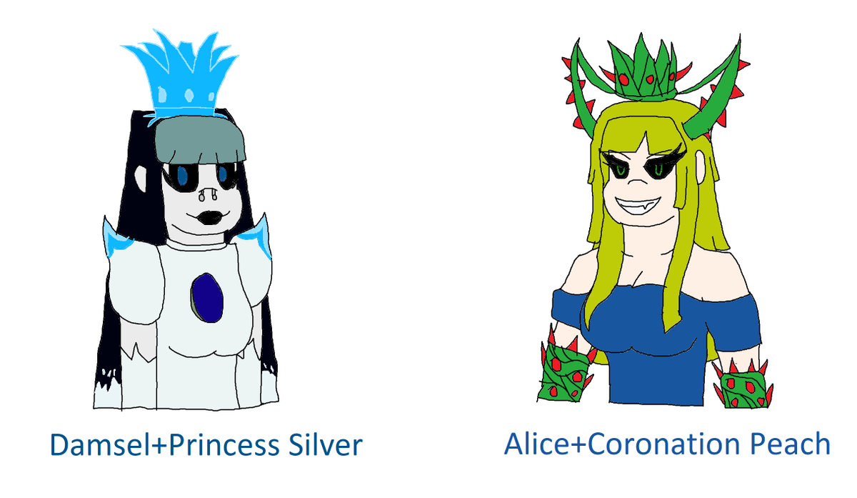 SMRO131's tweet photo. Horrorbrew Fusion 4 #mario #mariothemusicbox #mario85 #horrorbrew #PrincessSilverSweep #thecoronationday
Damsel by @heyimduffy
Princess Silver by @Tylernator68
Alice by @CorpseSyndrome and @Team_Ari_Games
Coronation Peach from the Corornation Day https://t.co/jkceHKzxdi