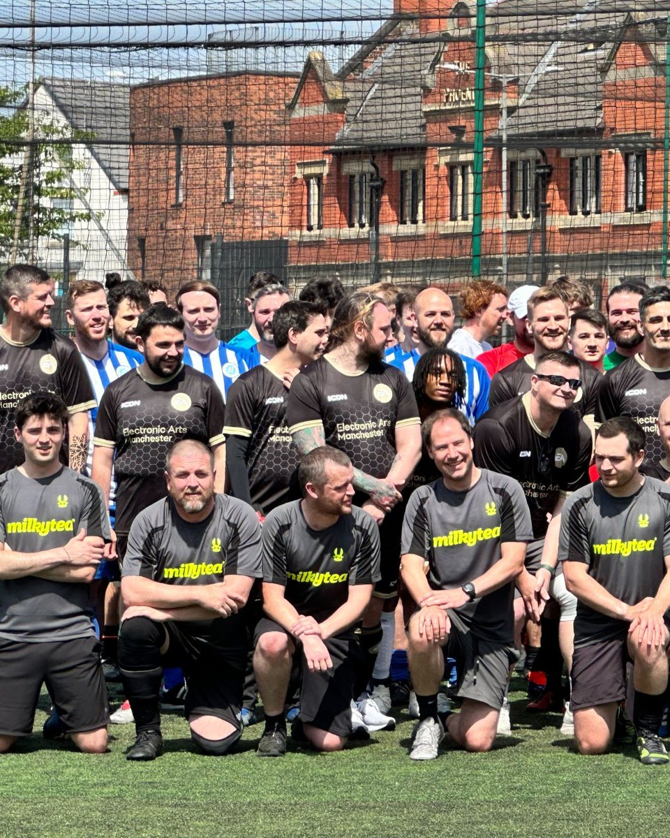 Milky Tea Studios (@milkyteastudios) on Twitter photo Milky Tea hit the pitch last Friday for <a href="/SpecialEffect/">SpecialEffect</a>’s Games Industry Fives in Liverpool! ⚽🧡
No subs, plenty of sun, and all for a fantastic cause. Big thanks to the organisers and everyone who took part – what a day! 🙌
#SpecialEffect #GameDev #Liverpool #MilkyTea Milky Tea hit the pitch last Friday for <a href="/SpecialEffect/">SpecialEffect</a>’s Games Industry Fives in Liverpool! ⚽🧡
No subs, plenty of sun, and all for a fantastic cause. Big thanks to the organisers and everyone who took part – what a day! 🙌
#SpecialEffect #GameDev #Liverpool #MilkyTea