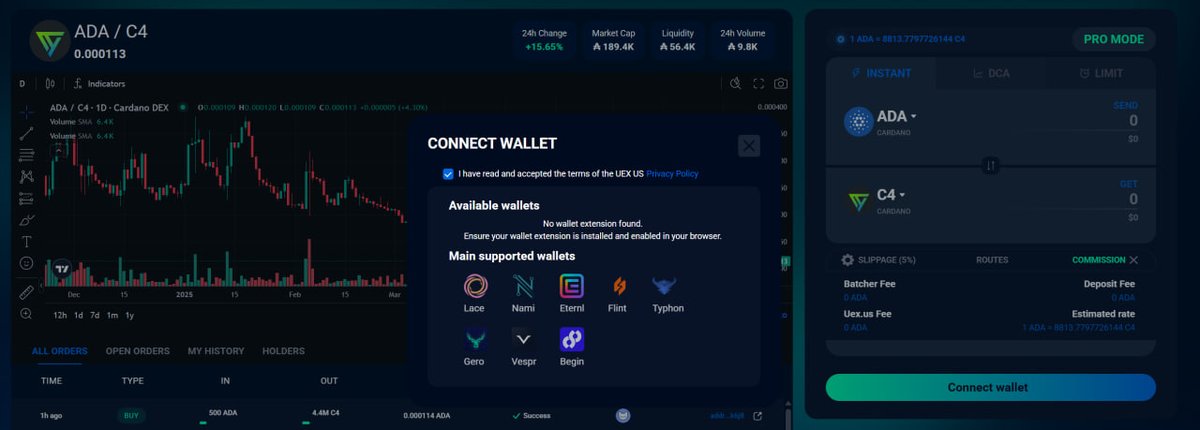 WalletConnect is live for Cardano ⚡️
Other chains? Just send manually - it’s fast, simple, and transparent.

Start swapping → uexswap.com