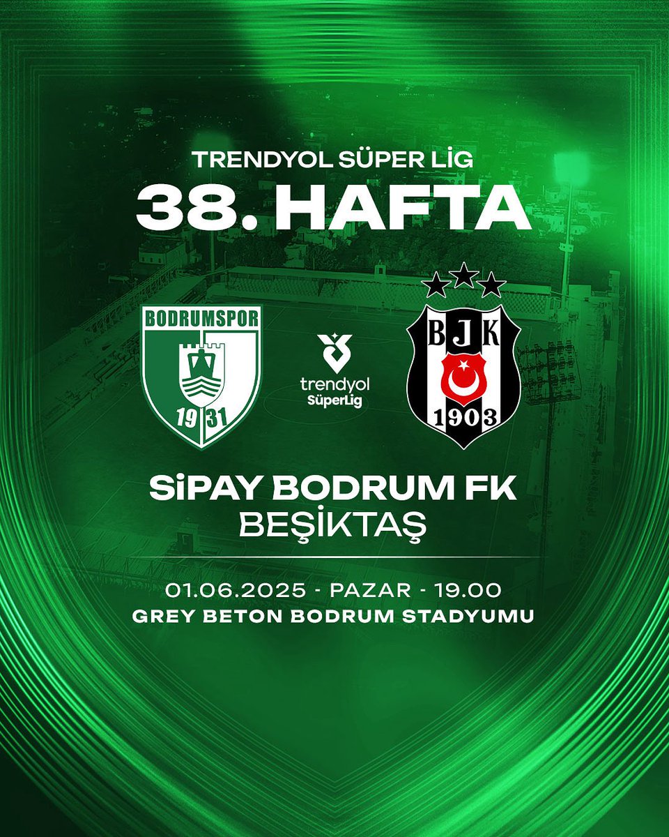 🏟️ Trendyol Süper Lig’in 38. haftasında evimizde Beşiktaş'ı ağırlayacağız.

#BDRvBJK