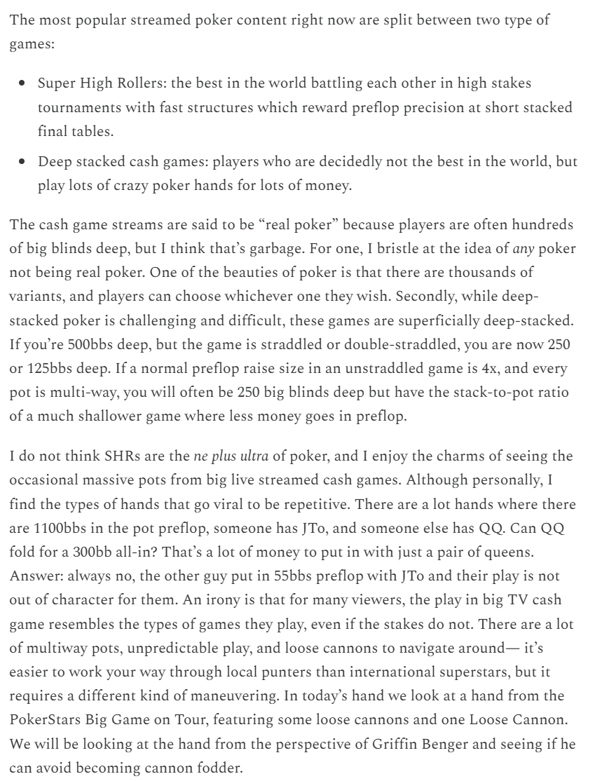 Listen to me talk about about a hand Griffin played (38:00) and see a sneak peek of Monday's upcoming newsletter below