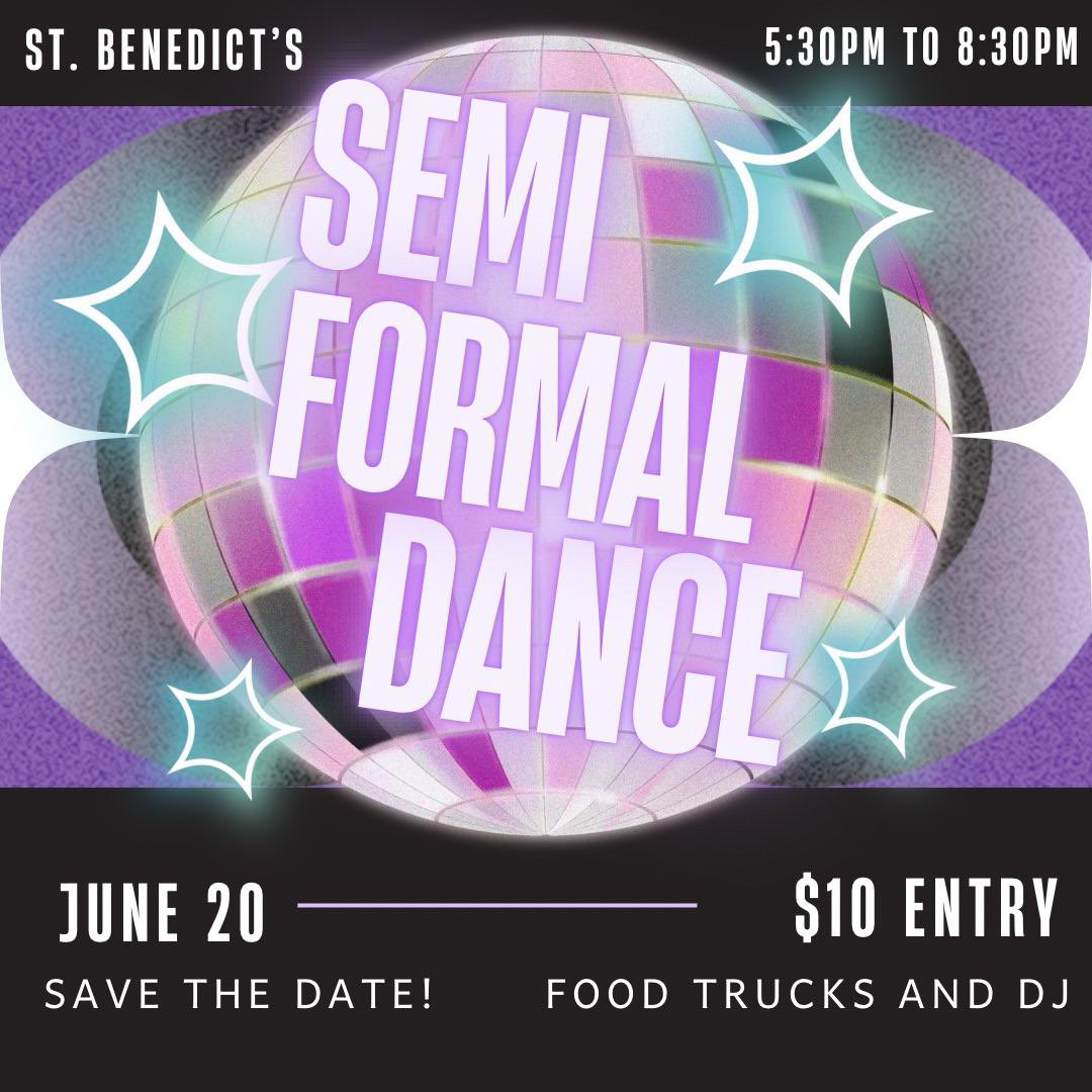 Hello Ben’s family, Are you ready for the most exciting event of the year? 💃🕺 

The Semi-Formal Dance is just around the corner!

📅 Save the Date!

✨ A fun night to celebrate the end of the school year with friends, music, and memories.

💻 Coming soon on School Cash Online!