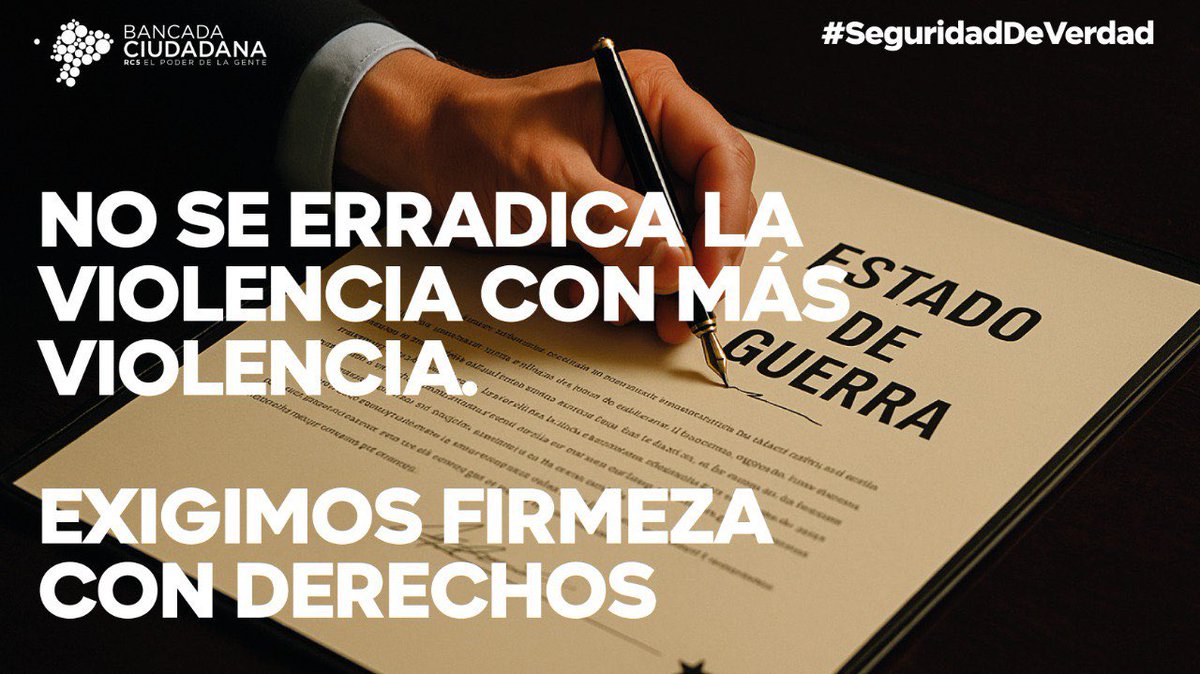 🔥 #SeguridadDeVerdad| El gobierno de <a href="/DanielNoboaOk/">Daniel Noboa Azin</a> quiere imponer un “estado de guerra” sin control judicial ni político. Tribunales especiales, prisión sin juicio y superpoderes al Bloque de Seguridad: eso ya lo vivió México con Felipe Calderón. ¿El resultado? 121.000 muertos.