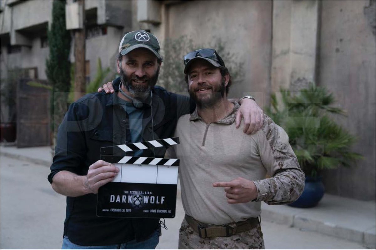 On the set of THE TERMINAL LIST: DARK WOLF with my dear friend and SEAL Teammate Jared Shaw.  Jared is the reason the series exists on screen.  Thank you, Jared! For that story, listen or watch the first episode of THE TERMINAL LIST Podcast.  Jared portrays “Boozer” in the series