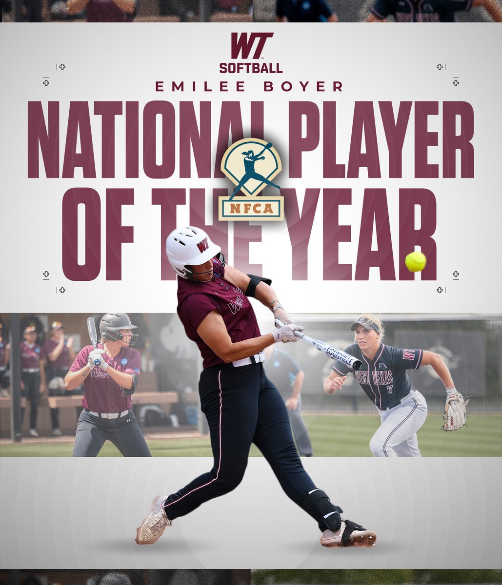 Lady Buff Softball (@wtamusoftball) on Twitter photo Emilee Boyer is the <a href="/NFCAorg/">National Fastpitch Coaches Association</a> National Player of the Year!
Read More: bit.ly/43UhoNO
#BuffNation Emilee Boyer is the <a href="/NFCAorg/">National Fastpitch Coaches Association</a> National Player of the Year!
Read More: bit.ly/43UhoNO
#BuffNation