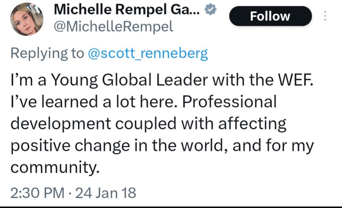 AmeriCana Kate πΊπΈπ¨π¦πΊπΈ (@cdnkate) on Twitter photo which WEF Cons did <a href="/PierrePoilievre/">Pierre Poilievre</a> appoint to his Shadow Cabinet?? π€
Michelle Rempel Garner and
Andrew Sheer
Oh and just fyi our Nazis Lib friend Karina Gould is a WEF Globalist too .. which WEF Cons did <a href="/PierrePoilievre/">Pierre Poilievre</a> appoint to his Shadow Cabinet?? π€
Michelle Rempel Garner and
Andrew Sheer
Oh and just fyi our Nazis Lib friend Karina Gould is a WEF Globalist too ..