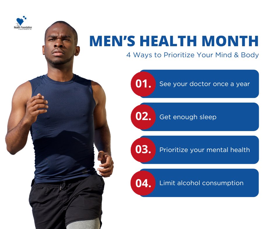 Men’s Health Month is a great time to get your annual physical, check in on your mental health, and find new ways to take care of your mind and body. 🧠💪

#menshealth #menshealthmonth #health #publichealth #healthtips #mentalhealth