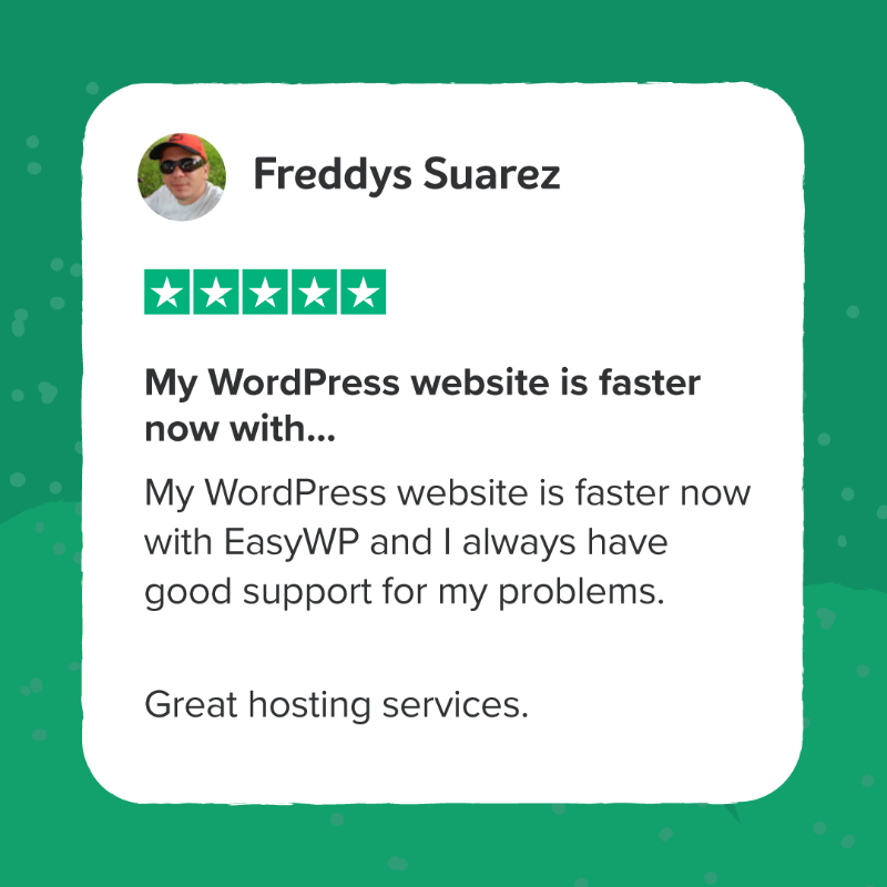 Namecheap's tweet photo. 🌟 Speedy. Secure. Smarter. That’s EasyWP.

We’re always happy to hear feedback like this from our users.

Powered by our cloud, EasyWP makes WordPress hosting faster, easier, and more secure. So you can focus on building your online project, not troubleshooting.

#EasyWP