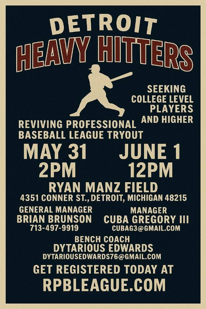 HossBaby313's tweet photo. Pro Baseball opportunities this weekend in Detroit and Houston!!!! https://t.co/QoSZR4hyHl