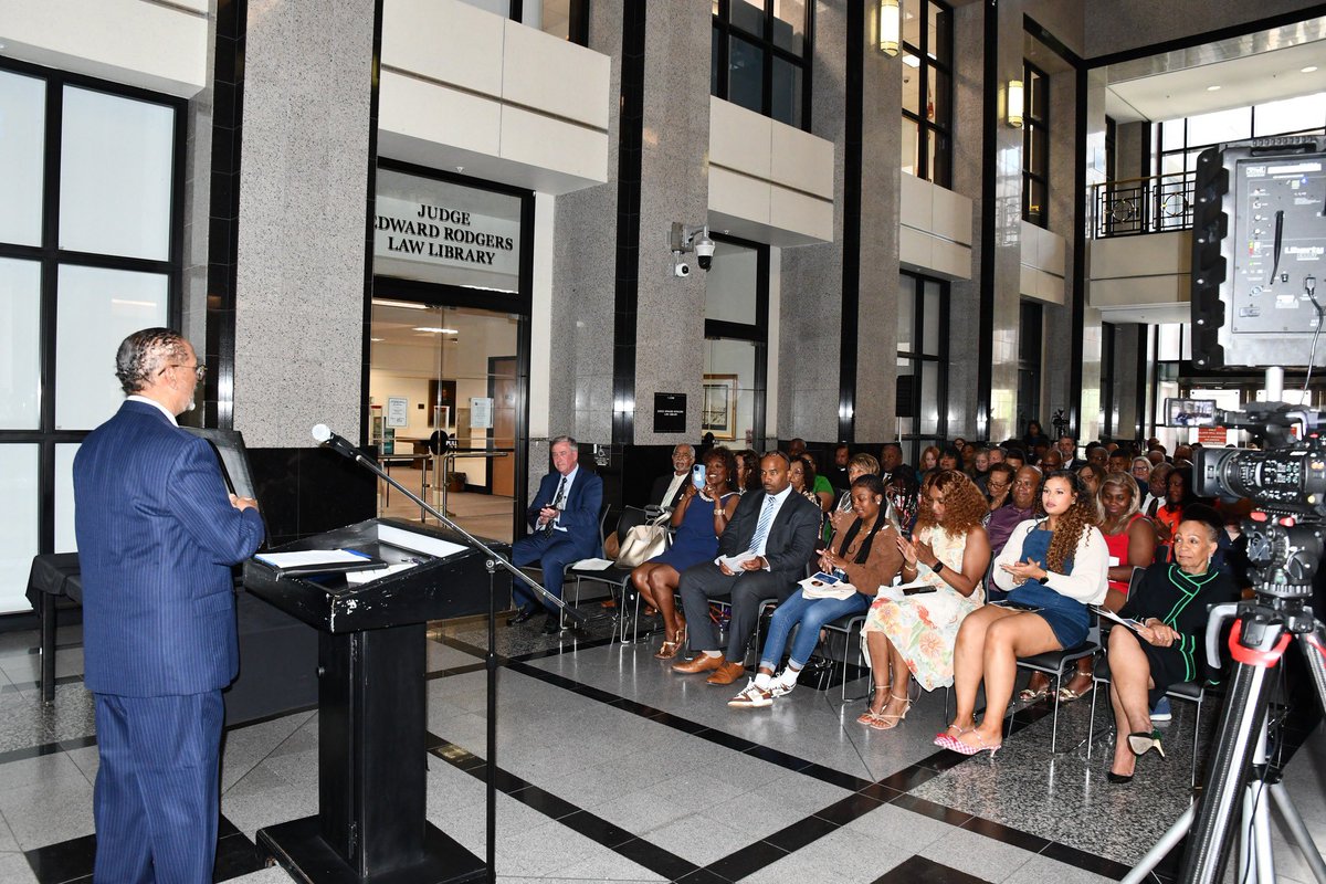 Yesterday we unveiled the Judge Edward Rodgers Law Library during a naming ceremony held at the main courthouse. Family members, friends, elected officials, current &amp; retired judges, members of the legal community &amp; court admin staff, attended the momentous occasion.