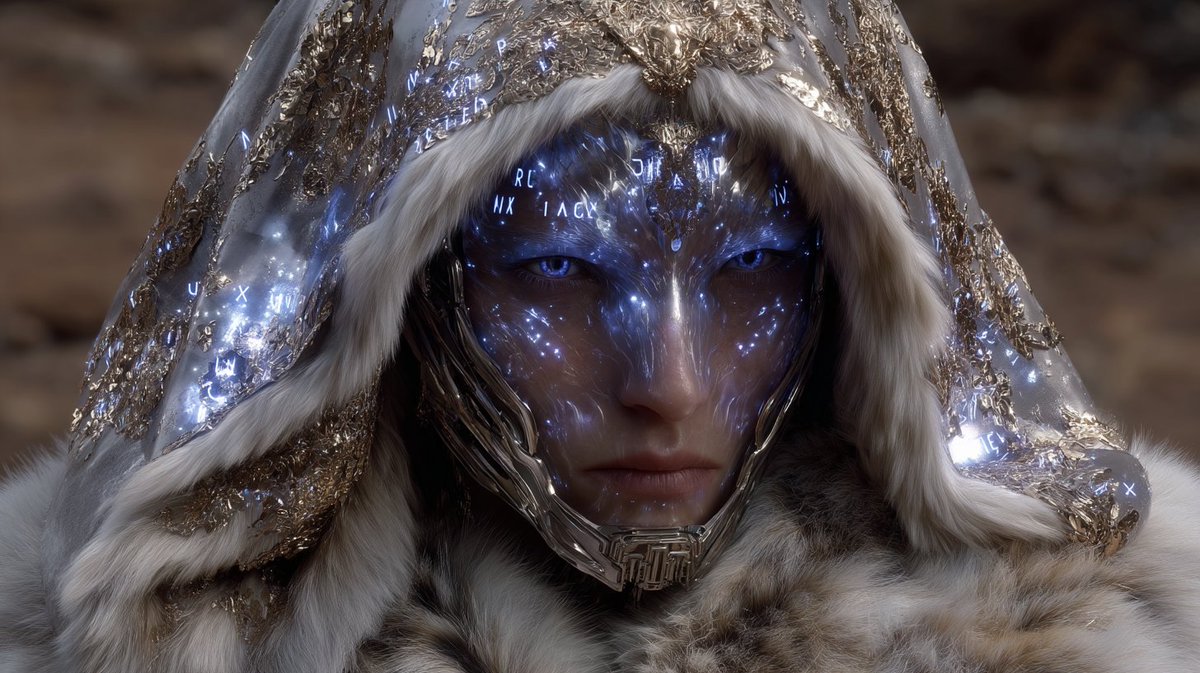 Synth_Cyborg's tweet image. The runes spoke. She became the storm.

#FrozenCode #RunicReign #CyberMystic #DigitalProphet