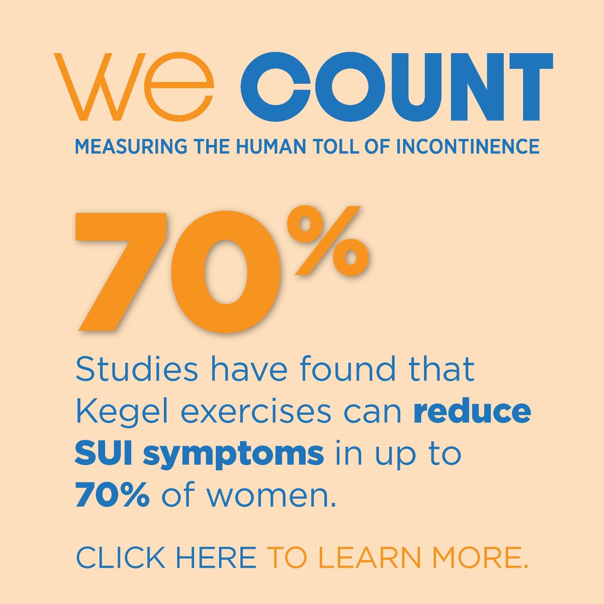 70% of women who commit to Kegel exercises see a reduction in SUI symptoms. That’s not just encouraging—it’s empowering. You don’t have to live with leaks. With the right tools and knowledge, change is possible. Begin your journey at nafc.org/we-count/.