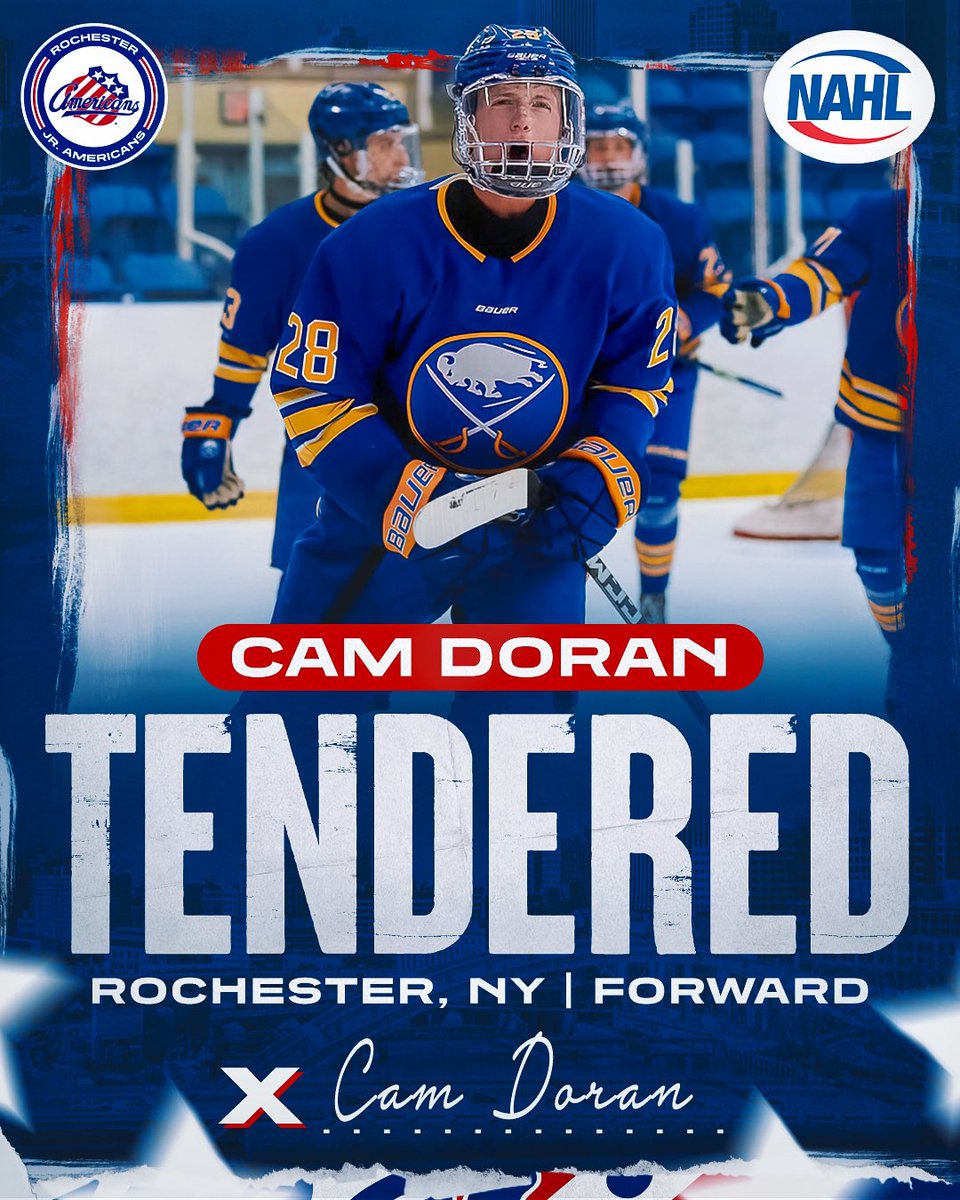 𝐂𝐎𝐌𝐈𝐍𝐆 𝐇𝐎𝐌𝐄.

The Jr. Americans are proud to announce they have tendered Rochester, NY native Cameron Doran. 

Doran grew up playing through the Buffalo Jr. Sabres program including two seasons in the OJHL.  

Welcome to Rowdy Town, Cam! Let’s do this! #LetsGetRowdy