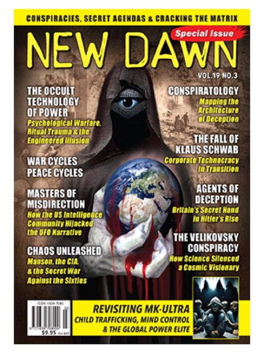 Awesome new special issue of NEW DAWN focusing on conspiracies, many of which have come true. My piece, CONSPIRATOLOGY, is in there. Love this magazine for the awakened souls!  newdawnmagazine.com.