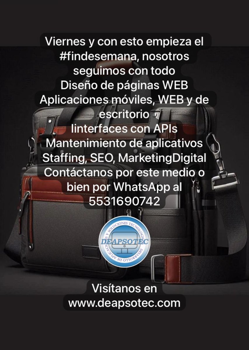 deapsotec's tweet photo. Viernes #elcuerpolosabe
#mexicoemprende #deapsotec #javafullstack #javacoffee  #iotsolutions #emprendedoresexitoso #seo #marketingdigital #tecnologiaycafe #cdmx_oficial #inteligenciaartificial #aplicacionesparatunegocio #PHPCommunity #SeguimosConTodo #bigdatatechnologies https://t.co/eJZshdo0aL