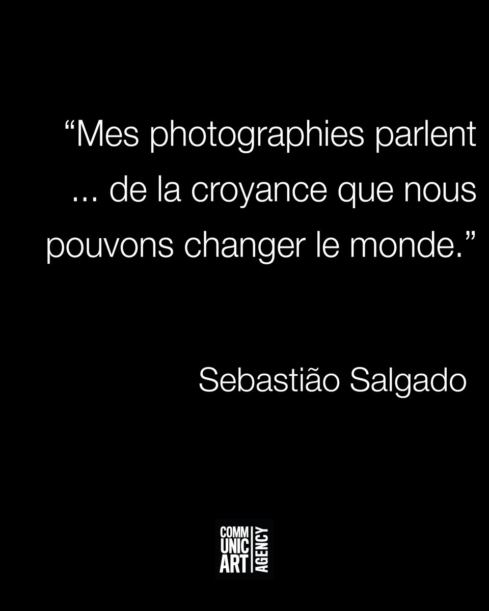 Et pour vous, l’art peut-il vraiment changer le monde ? 🌍📷

Sebastião Salgado (1944–2024) a parcouru la planète pour en capter les douleurs, la dignité, les résistances. Photographe engagé, il a toujours placé l’humain au cœur de son travail, donnant à voir non