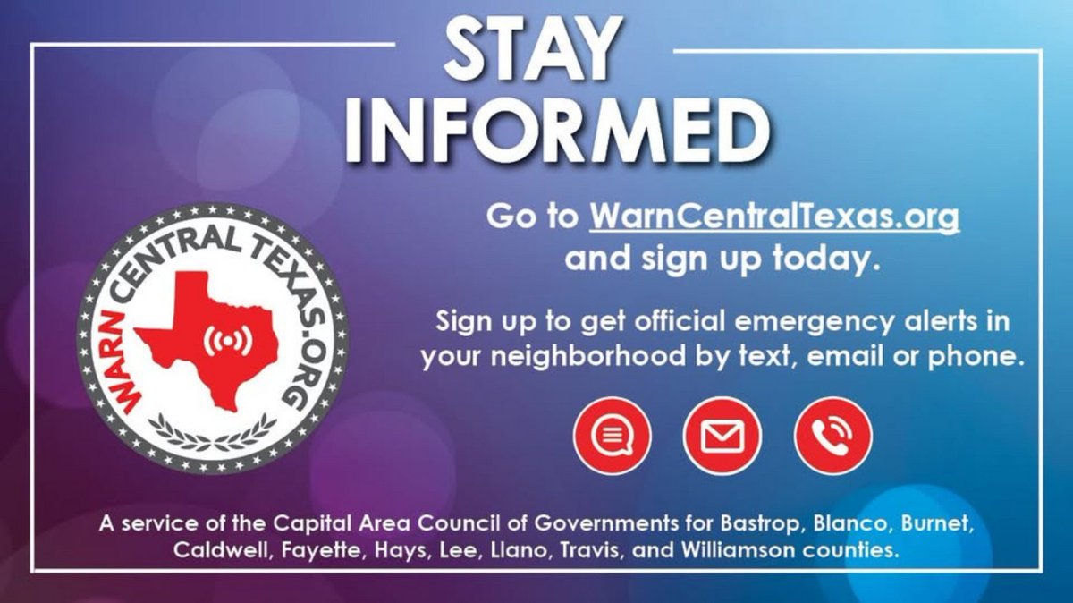 UTAustinSEM's tweet image. 📲 We highlighted emergency alerts earlier this week—here’s your reminder to take action.
✅ Ensure your contact information is up to date to receive notifications
✅ Sign up for regional alerts: WarnCentralTexas.org
Stay informed. Be ready.
#LonghornReady #StaySafe