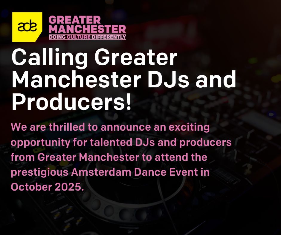 Greater Manchester Combined Authority (@greatermcr) on Twitter photo Calling all DJs and Producers based in Greater Manchester!
We've got an amazing opportunity for you to attend <a href="/ADE_NL/">AmsterdamDanceEvent</a> 🎧
Find out more about how you can apply 👉 orlo.uk/jmPot Calling all DJs and Producers based in Greater Manchester!
We've got an amazing opportunity for you to attend <a href="/ADE_NL/">AmsterdamDanceEvent</a> 🎧
Find out more about how you can apply 👉 orlo.uk/jmPot