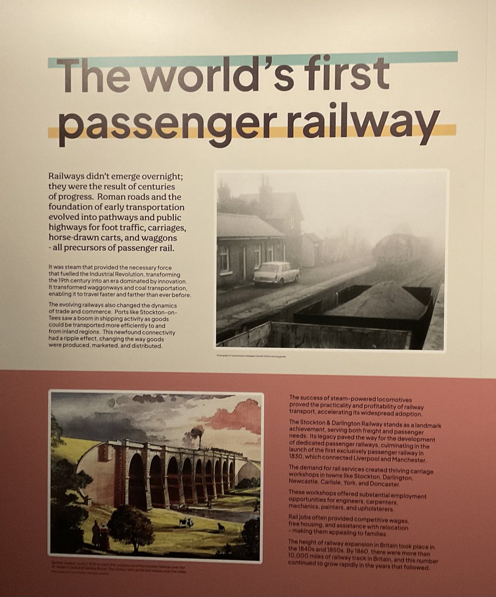 TheStoryDurham's tweet photo. We have loved welcoming visitors this week to our new temporary exhibition All Change! A colourful exhibition looking at the social and cultural impact that the Stockton &amp; Darlington first passenger railway has had on communities in the 200 years since 1825 🚄
📸 Volunteer Stacey https://t.co/9KQpXtMMC7