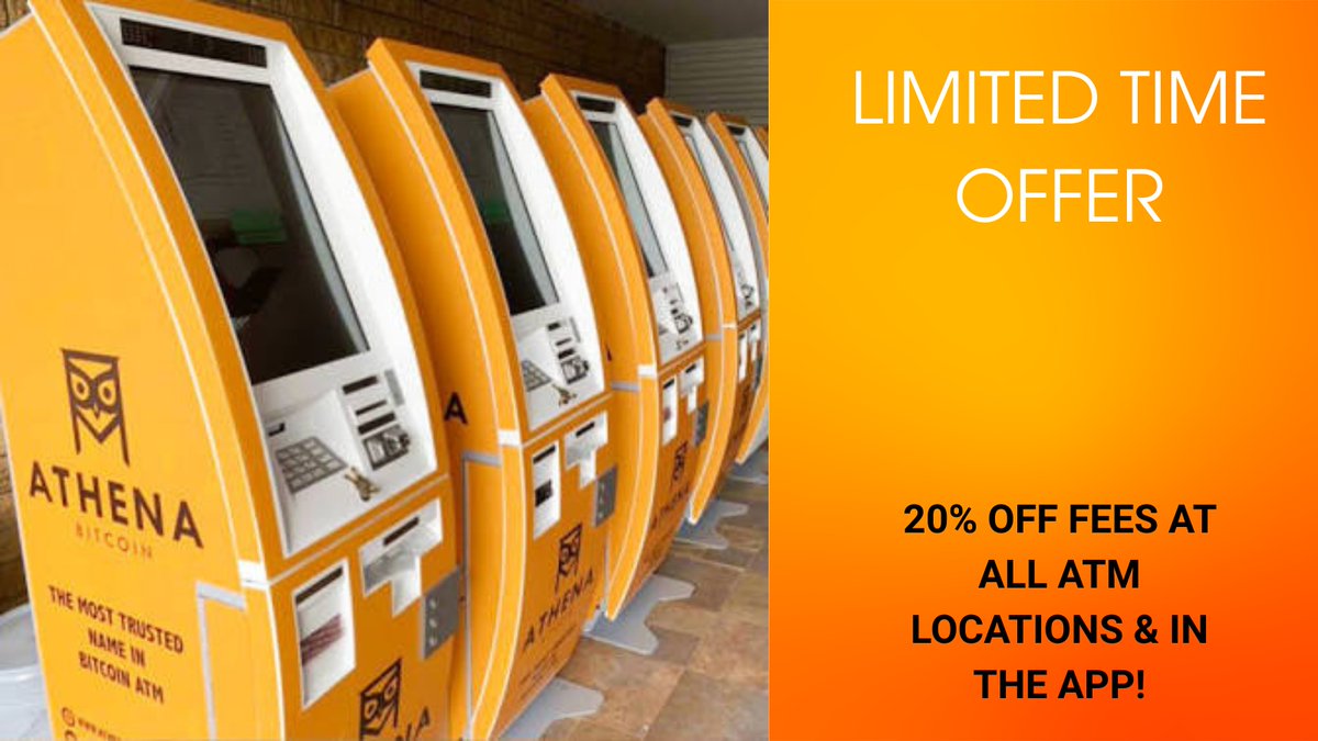 🎖️ Memorial Day deal still live! Download the Athena App ➝ get exclusive  savings at any of our Bitcoin ATMs 🇺🇸 ⏳ Act fast. Limited-time only! 📲  🔗 https://t.co/AYNDkoVy6K #BitcoinATM #CryptoSavings #MemorialDay