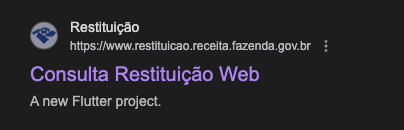dan1elcosta's tweet photo. e o site pra consultar a restituição do Imposto de Renda que é feita em Flutter https://t.co/7OwjC6UrVJ