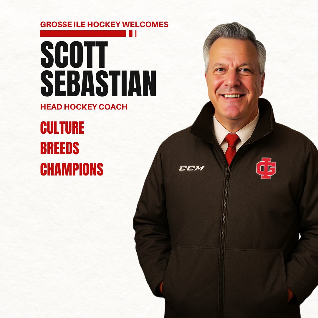 Jonathon Kidd (@jonathon_kidd) on Twitter photo Grosse Ile has announced Scott Sebastian as the new head coach of its high school hockey program.
📷<a href="/gihs_hockey/">Grosse Ile HS Varsity Hockey</a>
<a href="/MichHSHockey/">Mich HS Hockey</a> | <a href="/SeanPBali/">Sean Baligian</a> | <a href="/mikeiavasile/">mike iavasile</a> Grosse Ile has announced Scott Sebastian as the new head coach of its high school hockey program.
📷<a href="/gihs_hockey/">Grosse Ile HS Varsity Hockey</a>
<a href="/MichHSHockey/">Mich HS Hockey</a> | <a href="/SeanPBali/">Sean Baligian</a> | <a href="/mikeiavasile/">mike iavasile</a>