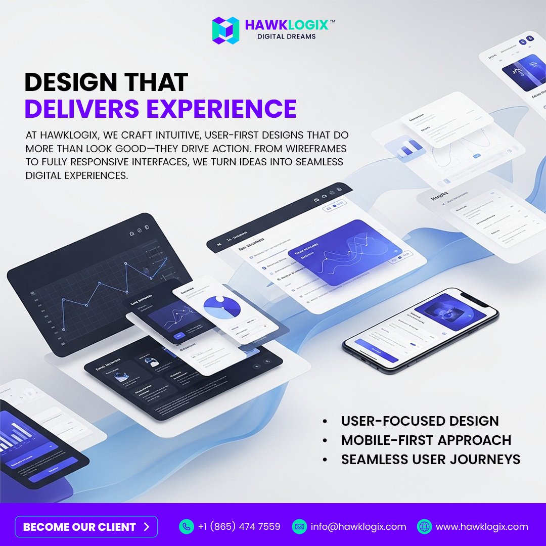 HAWKLOGIX1's tweet photo. HawkLogix designs intuitive, conversion-focused interfaces that prioritize user behavior and mobile usability—ensuring every interaction is seamless and purposeful from concept to launch.

#HawkLogix #SoftwareCompany #SoftwareDevelopment #UIUXDesign #ProductDesign https://t.co/gDVuRKCOej