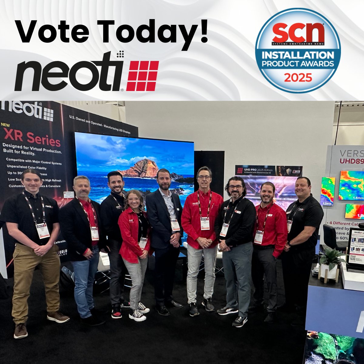 neotilive's tweet image. Neoti is excited to be in the running for SCN's 2025 Installation Product Awards for most innovative video display!

✅ Vote now and help us bring this one home: bit.ly/3SXGhSm

#Neoti #TAACompliant #BroadcastTechnology #MissionCritical #ProAV #TeamNeoti #avtweeps