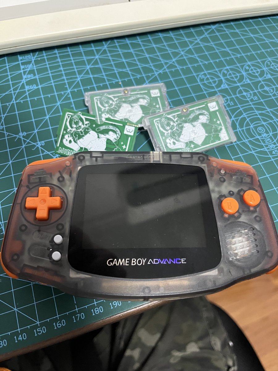 MeatomDev's tweet image. 🎮In Development!
A cute &amp;amp; chaotic Game Boy Advance game is on the way!
🍔 Inspired by WarioWare &amp;amp; Shawarma Legend
🧃 Play it on real GBA hardware!
💋 Cute girls? Absolutely.

#GBADev #IndieGame #Homebrew #PixelArt #RetroGaming #ドット絵 #GBA