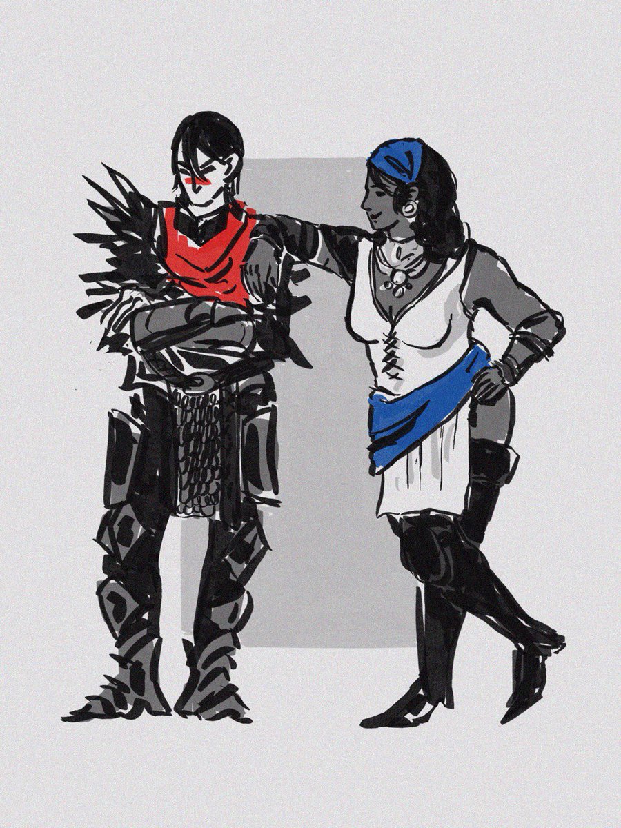 its my hawkebela era

(hawke takes off 1 silly pauldron so she can lean)