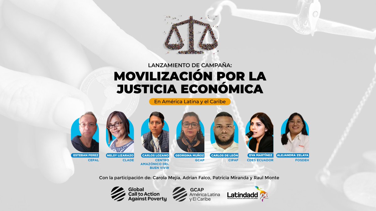 latindadd's tweet image. 🔴 Sigue en vivo el lanzamiento de la campaña Movilización por la Justicia Económica en #ALC: bit.ly/3ZBAXrx