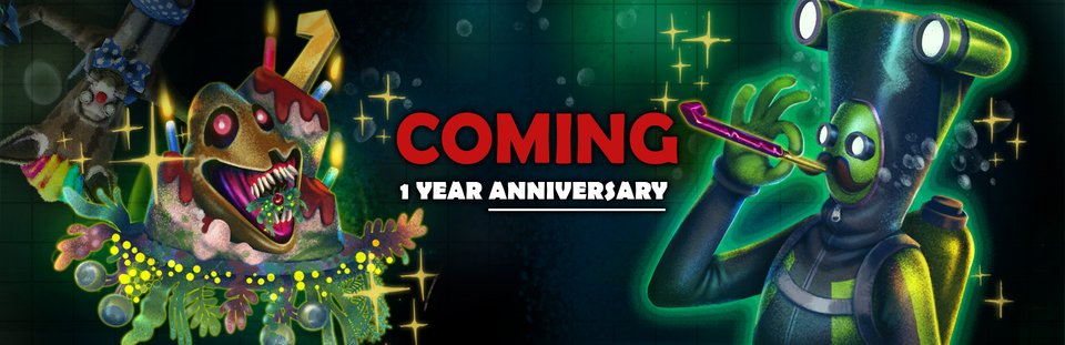 Attention recruits,

To celebrate the Anniversary Update:
A new biome has been flagged for exploration.
Two new lifeforms require observation (avoid petting):

███ ████ – harmless group (probably)
🌛 Selfish Moon – unstable sibling of the Selfish Sun.
New curse, trade