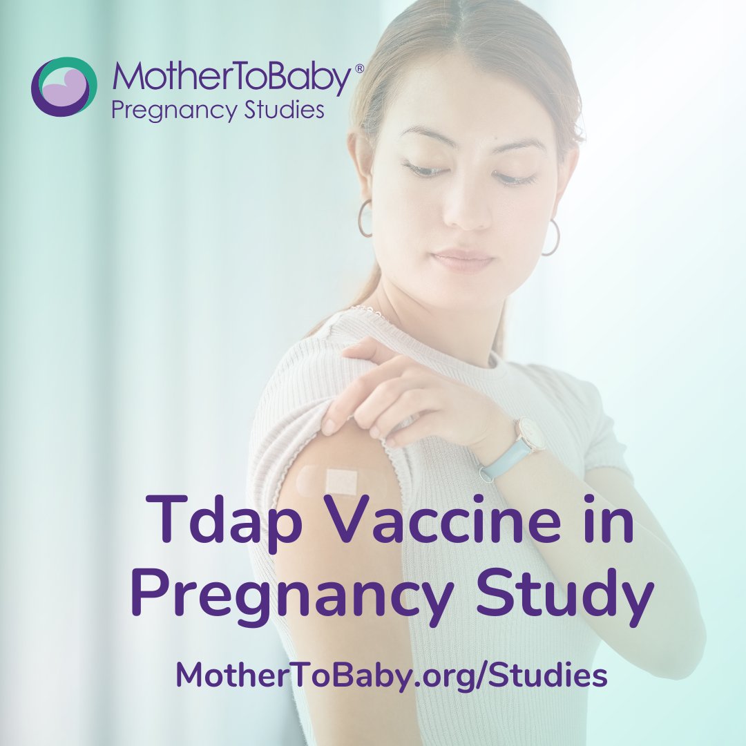 MotherToBaby is currently enrolling pregnant people in an observational study looking at the Tdap (tetanus, diphtheria, and pertussis) vaccine. All studies are conducted through phone interviews—no changes to normal treatment or travel required. ➡️ MotherToBaby.org/Studies