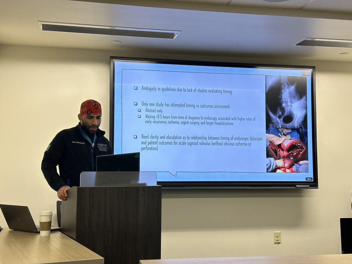 Creighton GI Fellowship (@creightongi) on Twitter photo The 🌟 presentations continue with our fellow <a href="/clivejmiranda/">Clive Miranda, DO, MSc</a> 🗣️ the timing of endoscopic detorsion of sigmoid volvulus and its effect on patient outcomes in our latest #JournalClub 📝
#MedTwitter #GITwitter #FutureOfGI The 🌟 presentations continue with our fellow <a href="/clivejmiranda/">Clive Miranda, DO, MSc</a> 🗣️ the timing of endoscopic detorsion of sigmoid volvulus and its effect on patient outcomes in our latest #JournalClub 📝
#MedTwitter #GITwitter #FutureOfGI