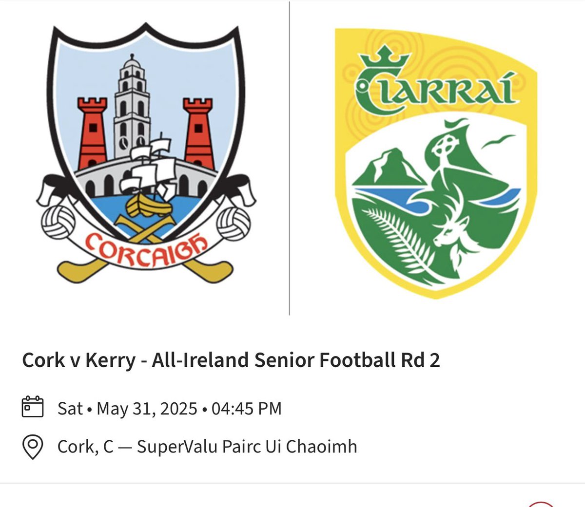 The winner of the tickets is Killian McSweeney.