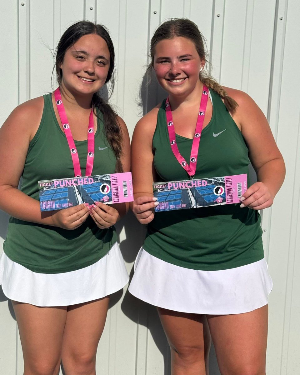 🎾 State Tennis Tourney in Waterloo!
Mari Valdivia &amp; Ellie O’Donovan face Grace &amp; Olivia Huinker from Decorah at 10AM. Let’s go!