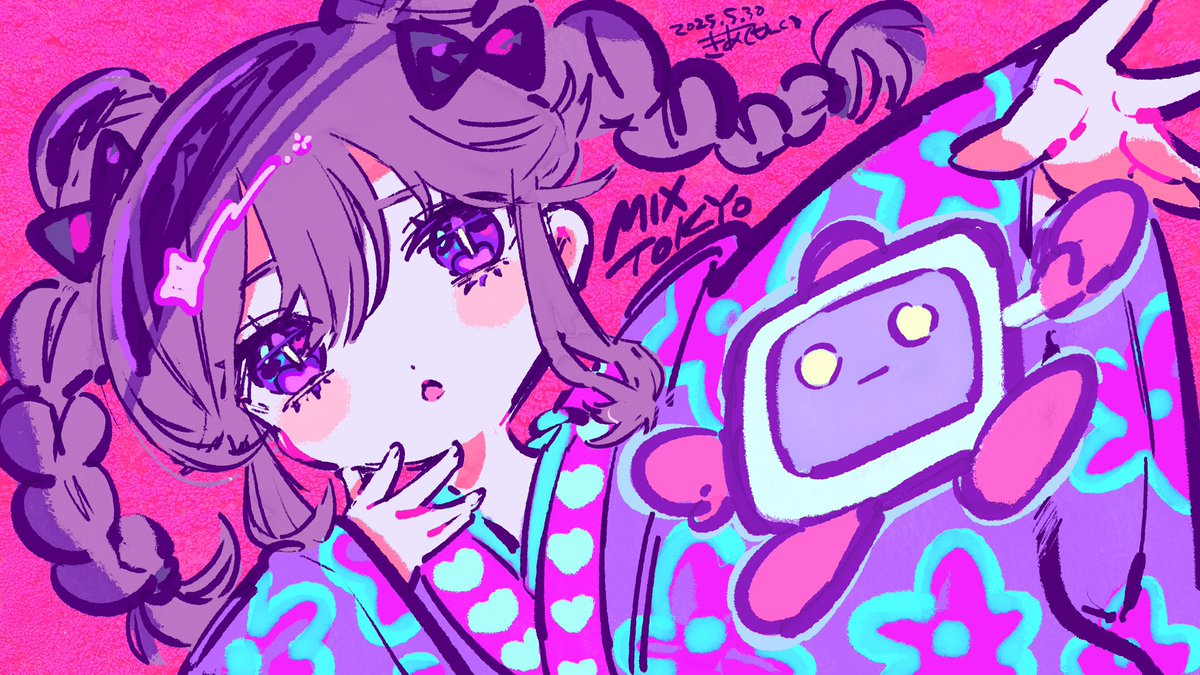 「ありがとうございました ライブペイント紫杏たむ~ #MIXTOKYO」|きあと🍼のイラスト