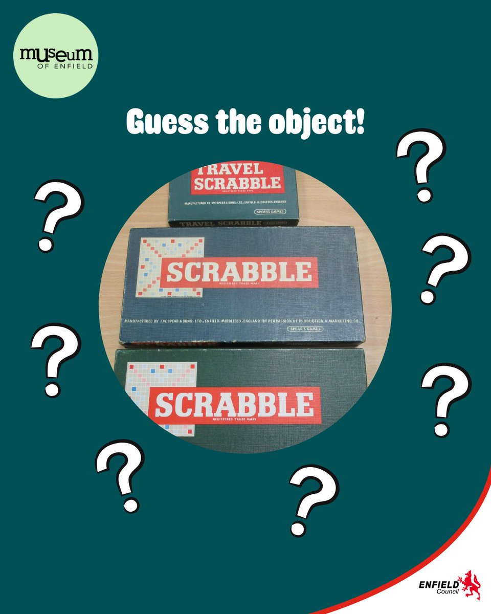 Time for another #MysteryMonday

A super easy one for you this week!

Name the famous local company that manufactured Scrabble for Europe.

#DYCObjectStories #museums #Enfield <a href="/EnjoyEnfield/">Enjoy Enfield</a>