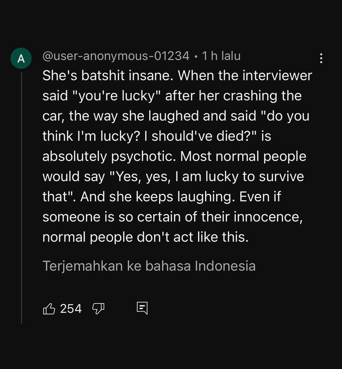 Rame lagi nih interview Jessica Wongso tentang kasus kopi sianida

netizen luar heran kenapa Jessica banyak yg dukung dan heran kenapa bisa keluar secepat itu