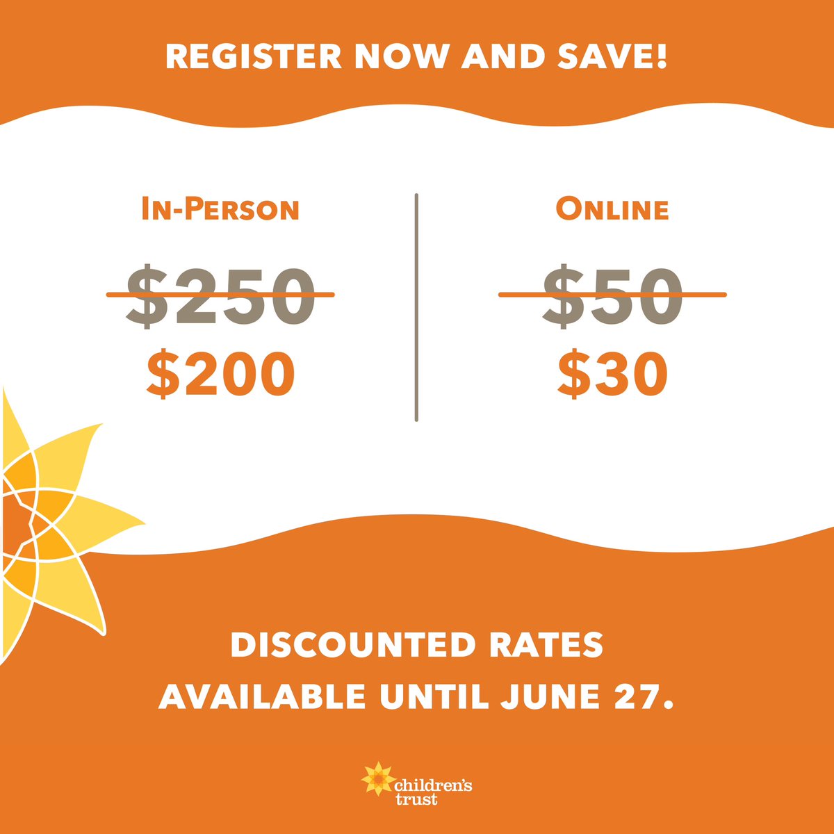 Don’t miss your chance to save! Early bird registration for A View from All Sides closes in less than a month.

Secure your spot (and your savings!) before time runs out: childrenstrustma.cventevents.com/0MGZgD?utm_sou…

#AViewfromAllSides