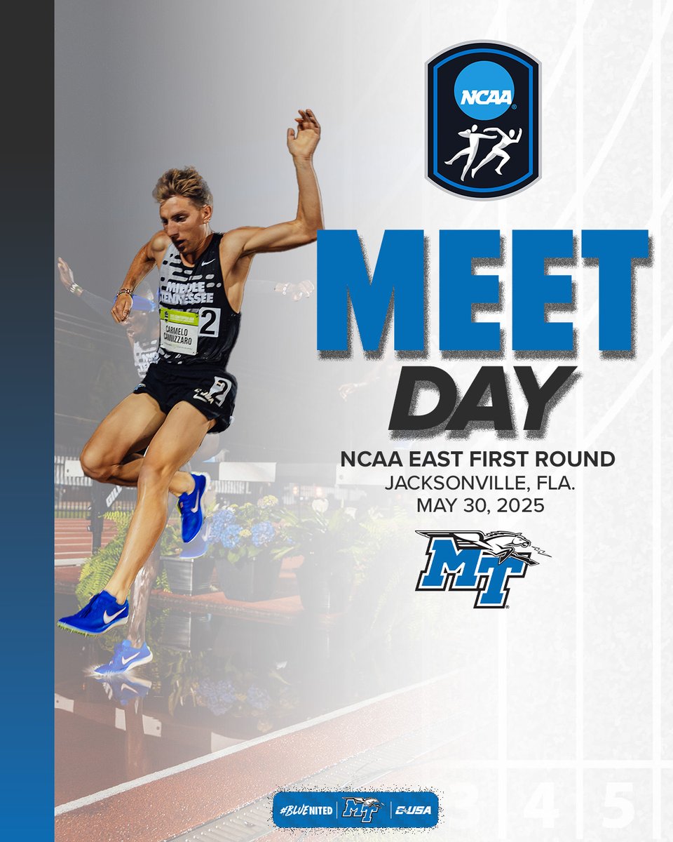 The quarterfinals roll on as two Blue Raiders prepare for the 3000m steeplechase at 3:40 p.m.   

John Sherman hits the track at 4:35 p.m. for the 100m 

 Mackdonald Songok is set for the 800m at 5:05 p.m.

📺goblueraiders.co/TF-Watch 
📊goblueraiders.co/TF-Results
 #BLUEnited