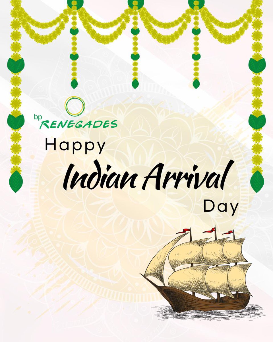 Today, we celebrate the strength, spirit, and rich cultural heritage of the East Indian community in Trinidad and Tobago.

From all of us at bp Renegades — Happy Indian Arrival Day! ✨🇹🇹