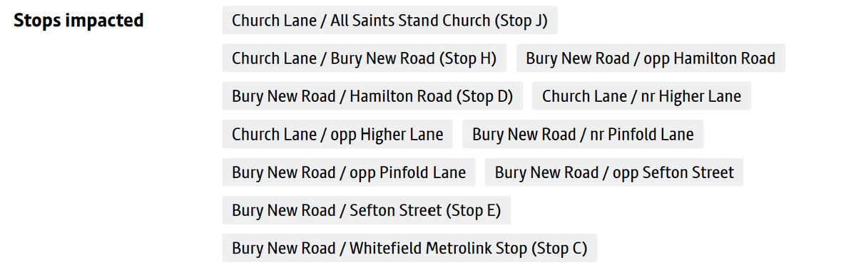 JackLapsley5's tweet photo. @BeeNetwork Warnings don't detail affected stops. Put the section below (which is on the website) on the app

There should still be a notice on the stop. Better still, a "next bus" indicator. London, Reading and Nottingham have had them for years

Many don't, or can't, check apps every time https://t.co/qHiqxXGN1P
