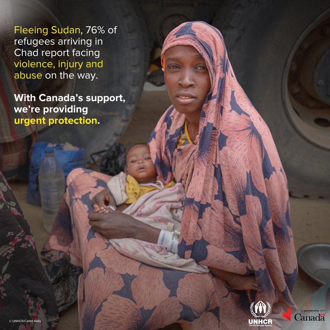 UNHCR Government Partners (@unhcrgov) on Twitter photo Most Sudanese refugees arrive in Chad with nothing — except the trauma of fleeing unbearable violence.
Many are women, children and elderly survivors.
Thanks to 🇨🇦 <a href="/CanadaDev/">Development Canada</a>’s generous support, our teams are delivering life-saving protection to those most at risk. Most Sudanese refugees arrive in Chad with nothing — except the trauma of fleeing unbearable violence.
Many are women, children and elderly survivors.
Thanks to 🇨🇦 <a href="/CanadaDev/">Development Canada</a>’s generous support, our teams are delivering life-saving protection to those most at risk.
